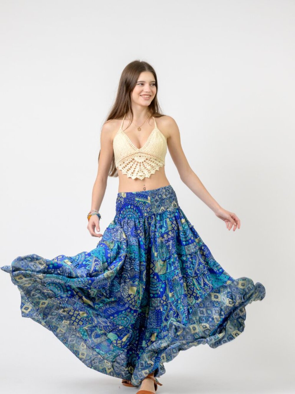 22.) Rhea Layered Print Ruffle Skirt (Assorted) - Picture 7 of 15
